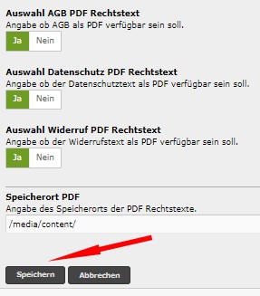 Auswahl PDF Anh&auml;nge und Speichern