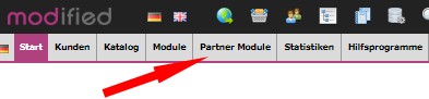 Auswahl Partner-Module bei modified ecommerce