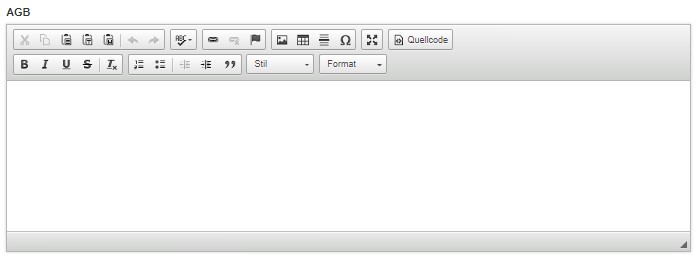 Eingabebereich f&uuml;r die AGB bei Argato