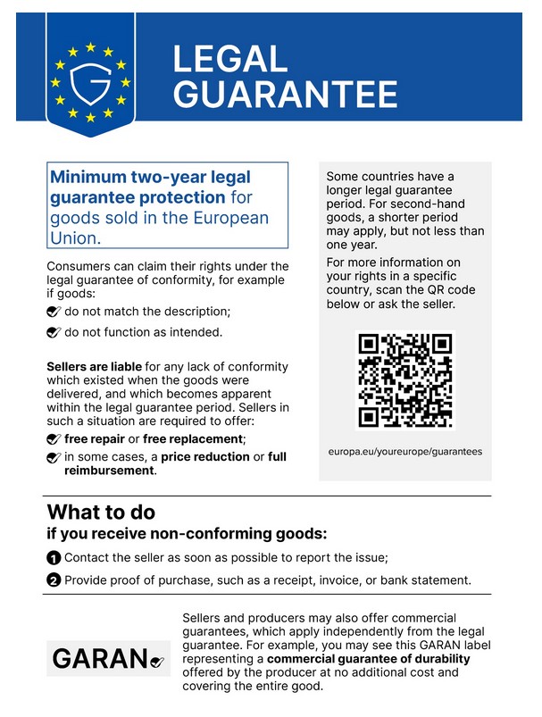 Gew&auml;hrleistungs-Label