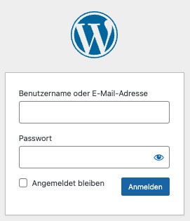 Login in die Wordpress-Pr&auml;senz